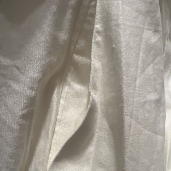 Forever 21 Cotton Linen Flax Blend White Natural Earthy Lined Skirt Lagenlook XL - Picture 9 of 9